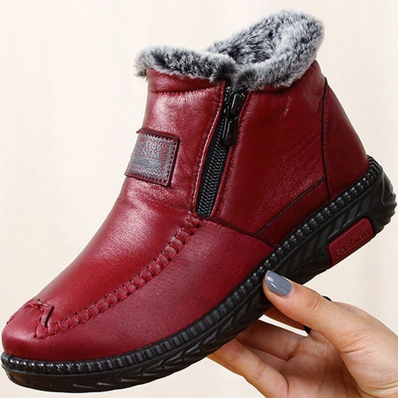 The Orthofit Non-slip Winter Leather Boots Womens