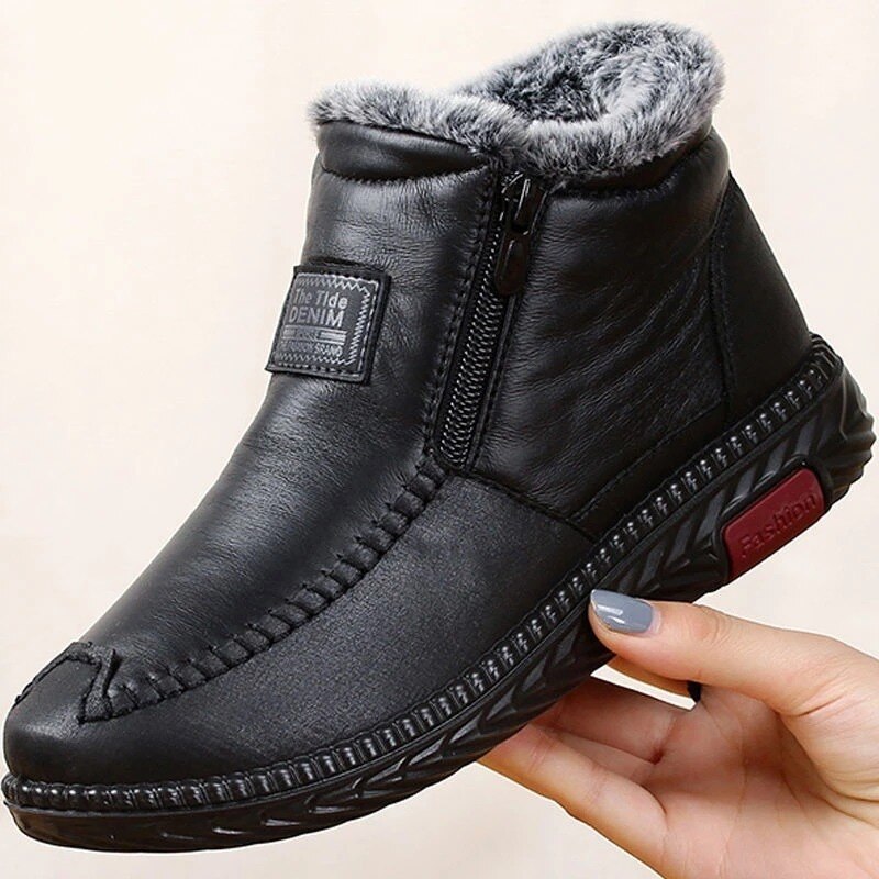 The Orthofit Non-slip Winter Leather Boots Womens