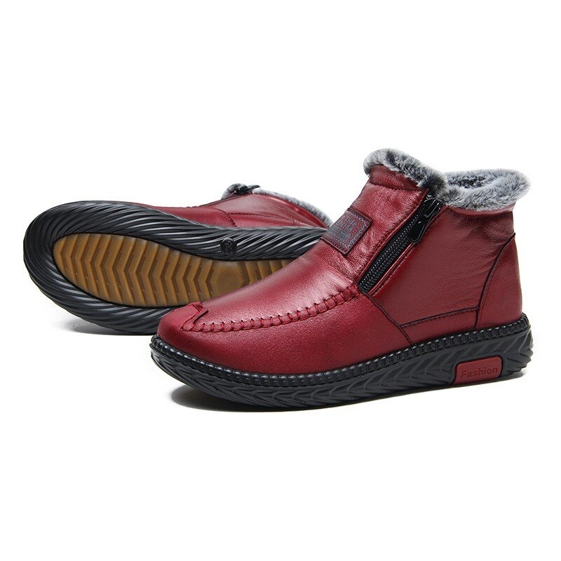 The Orthofit Non-slip Winter Leather Boots Womens