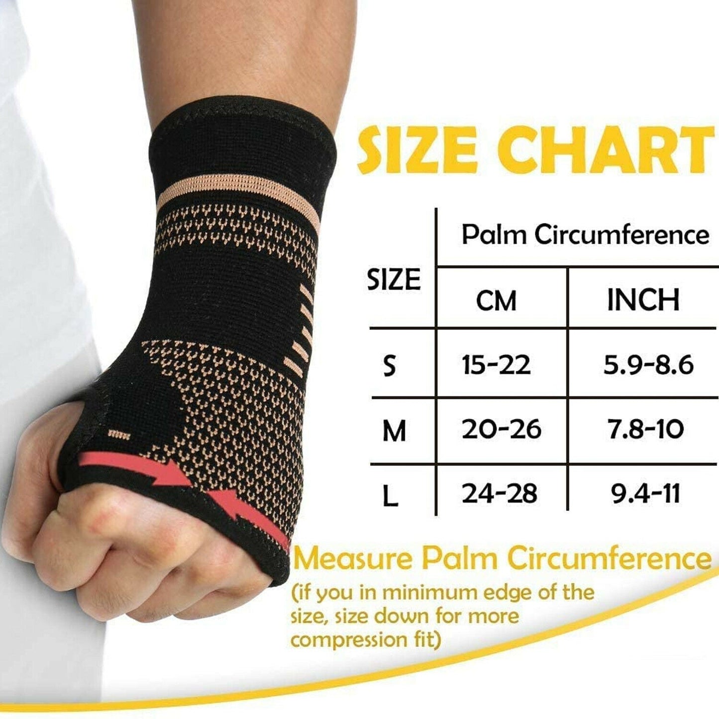 The Orthofit Wrist Hand Injury Compression Sleeve