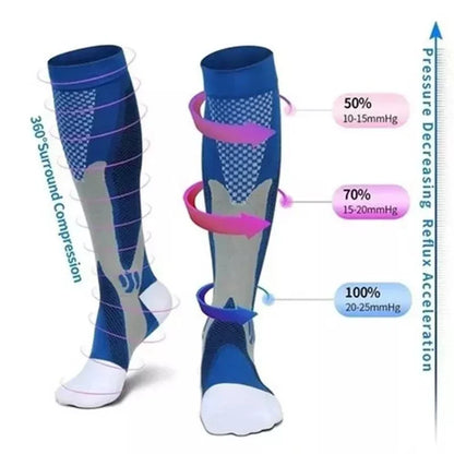Graduated Compression Socks — Knee-High Support for Swollen Legs, Varicose Veins & All-Day Comfort