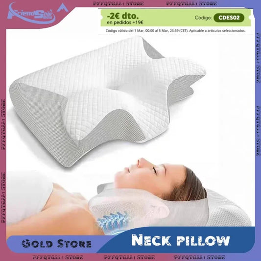Ergonomic Butterfly Cervical Pillow — Memory Foam Neck Support for Pain Relief & Deep Sleep