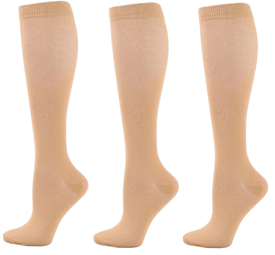 Graduated Compression Socks — Knee-High Support for Swollen Legs, Varicose Veins & All-Day Comfort