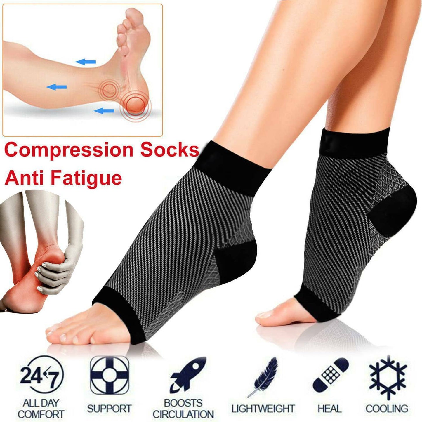 The Orthofit Compressions Pain Relief Ankle Socks